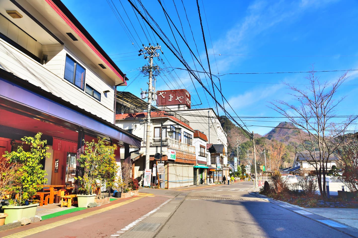 鹿教湯温泉の街並み